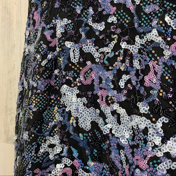 Aidan Mattox Sequin A-Line Mini Halter Dress - Picture 5 of 14